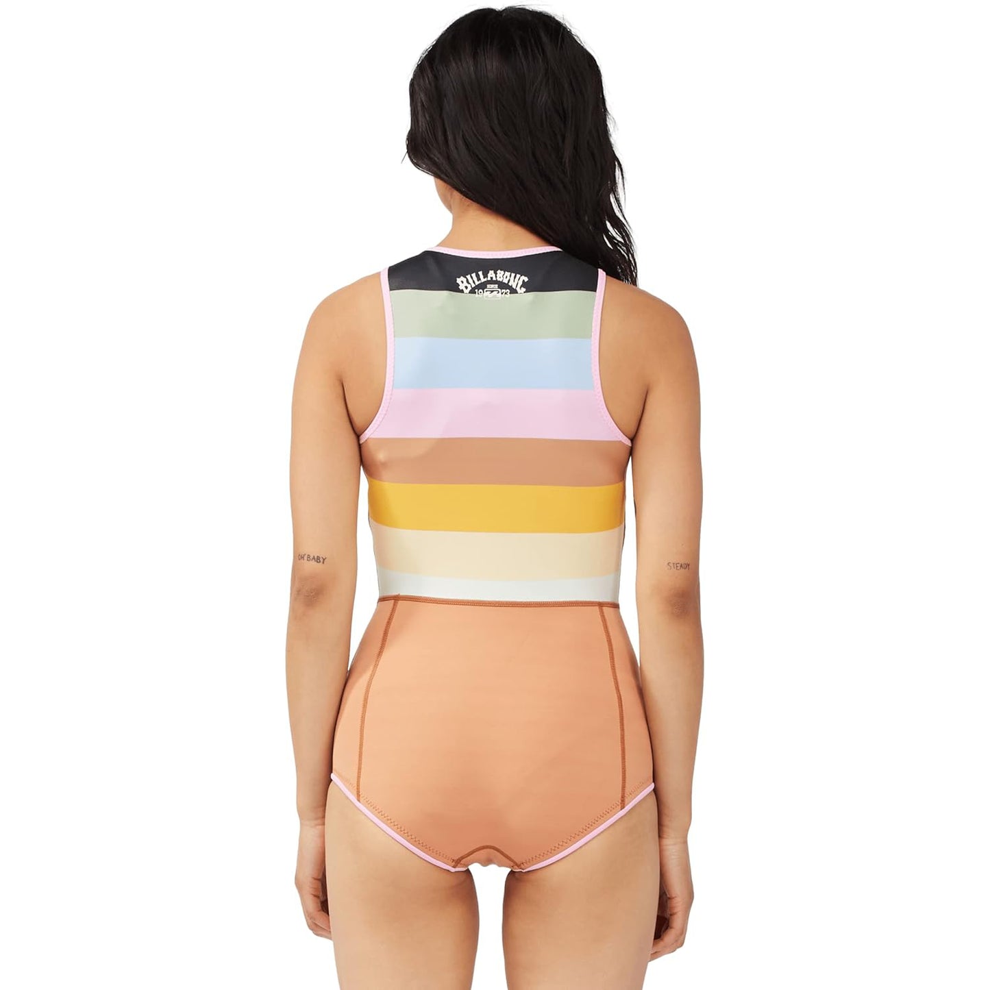 1mm Women's Billabong Sol Sista Shorty Wetsuit Paradise Stripe