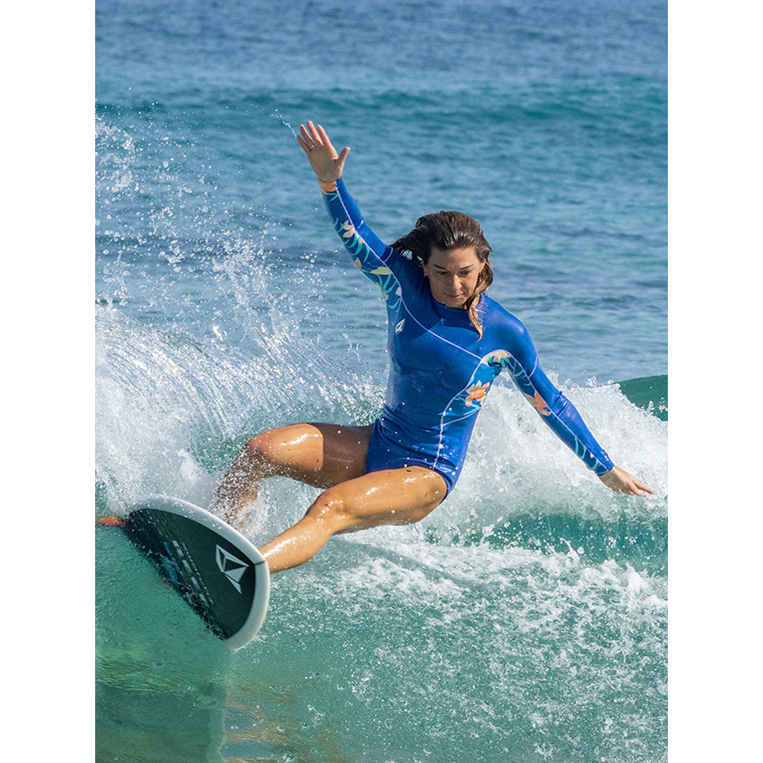 1mm Women's Modulator Long Sleeve Back Zip Wetsuit Springsuit - Navy