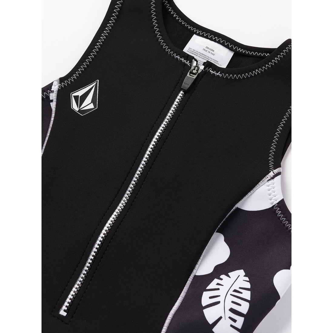1mm Women's Volcom Modulator Front Zip Short John Wetsuit - Black