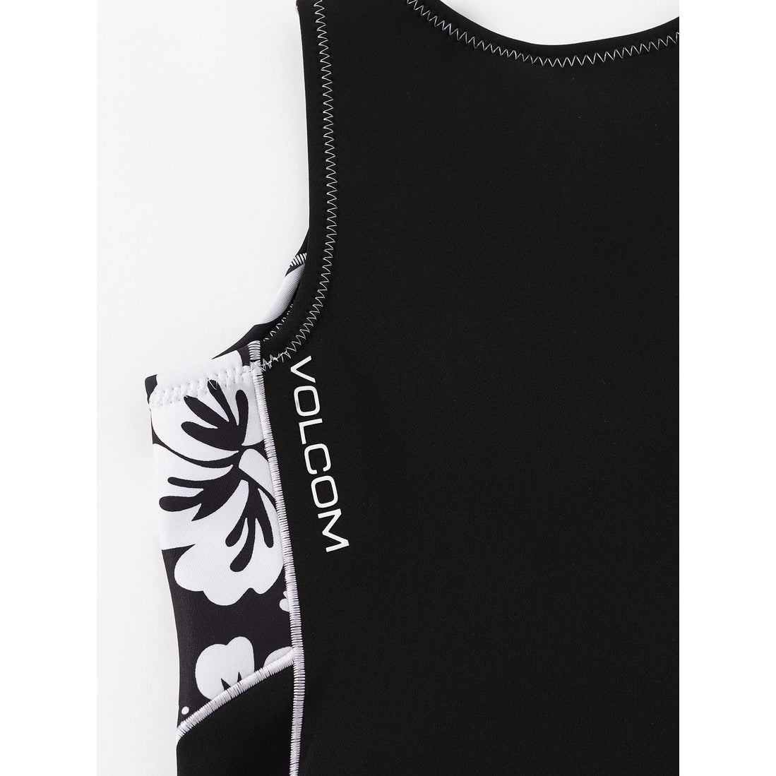 1mm Women's Volcom Modulator Front Zip Short John Wetsuit - Black