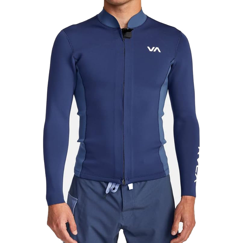 2mm Mens RVCA Balance Front Zip Wetsuit Jacket - Navy **1-2 WEEKS ๐**