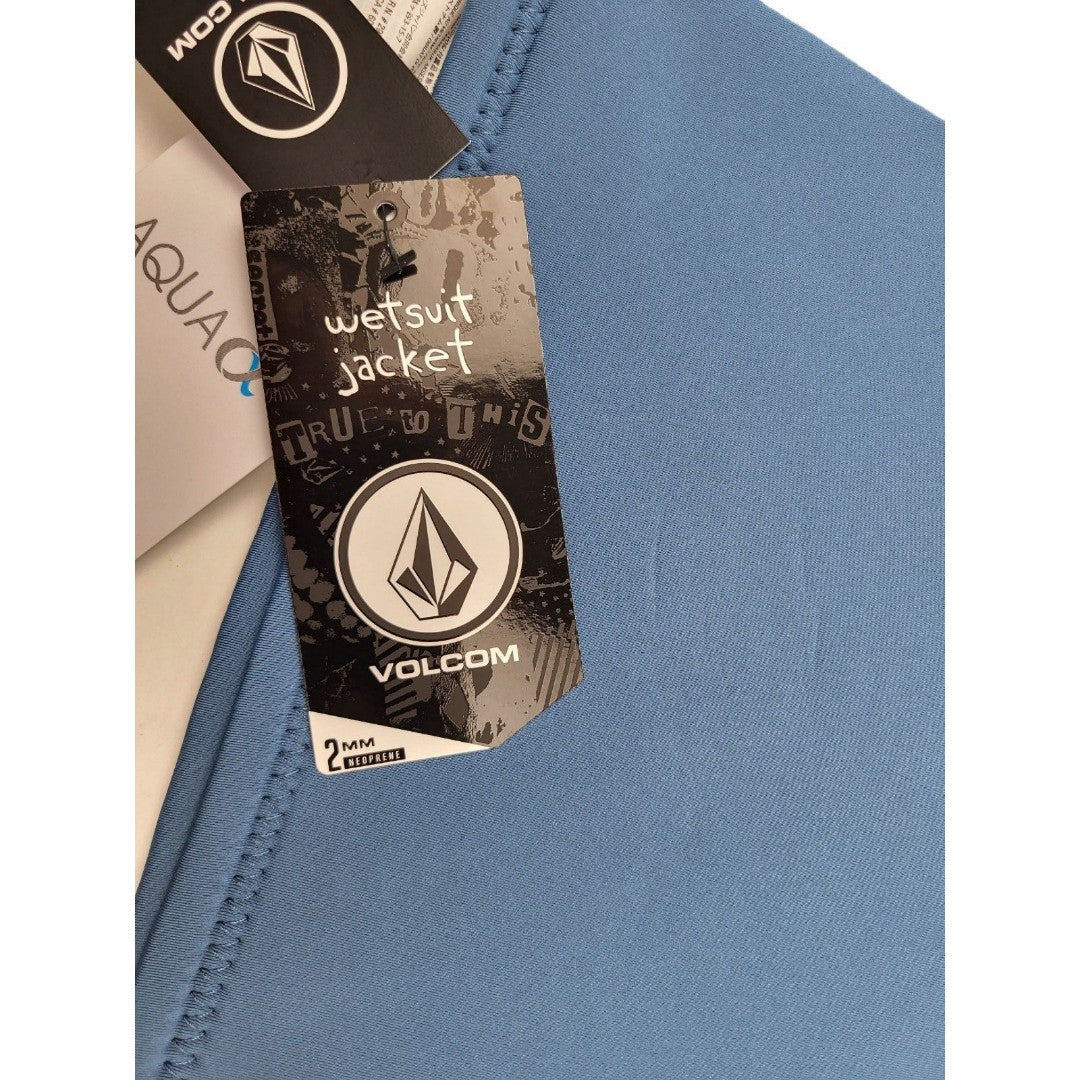 2mm Volcom Boys Wetsuit Jacket Long Sleeve Blue