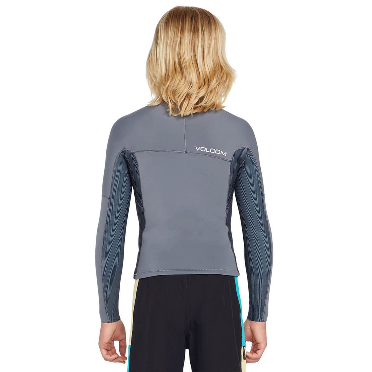 2mm Youth Volcom Modulator Long Sleeve Wetsuit Jacket - Charcoal