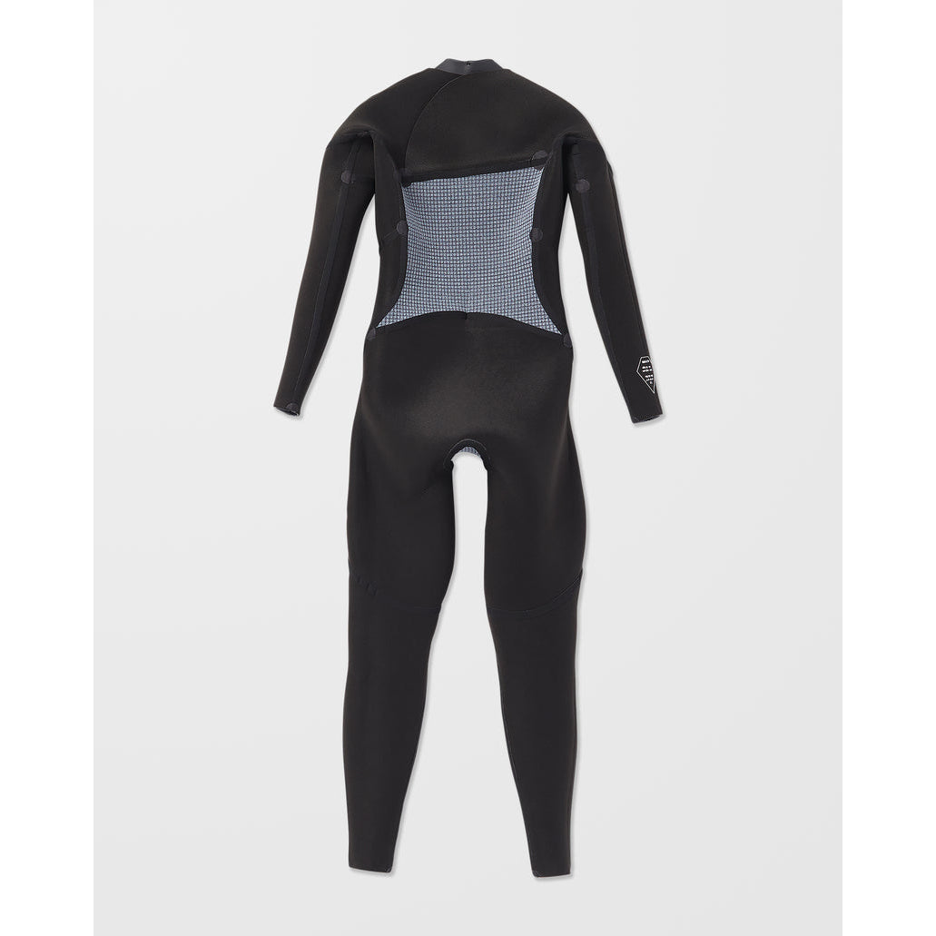 3/2 Boys Volcom Long Sleeve Chest Zip Full Wetsuit - Charcoal