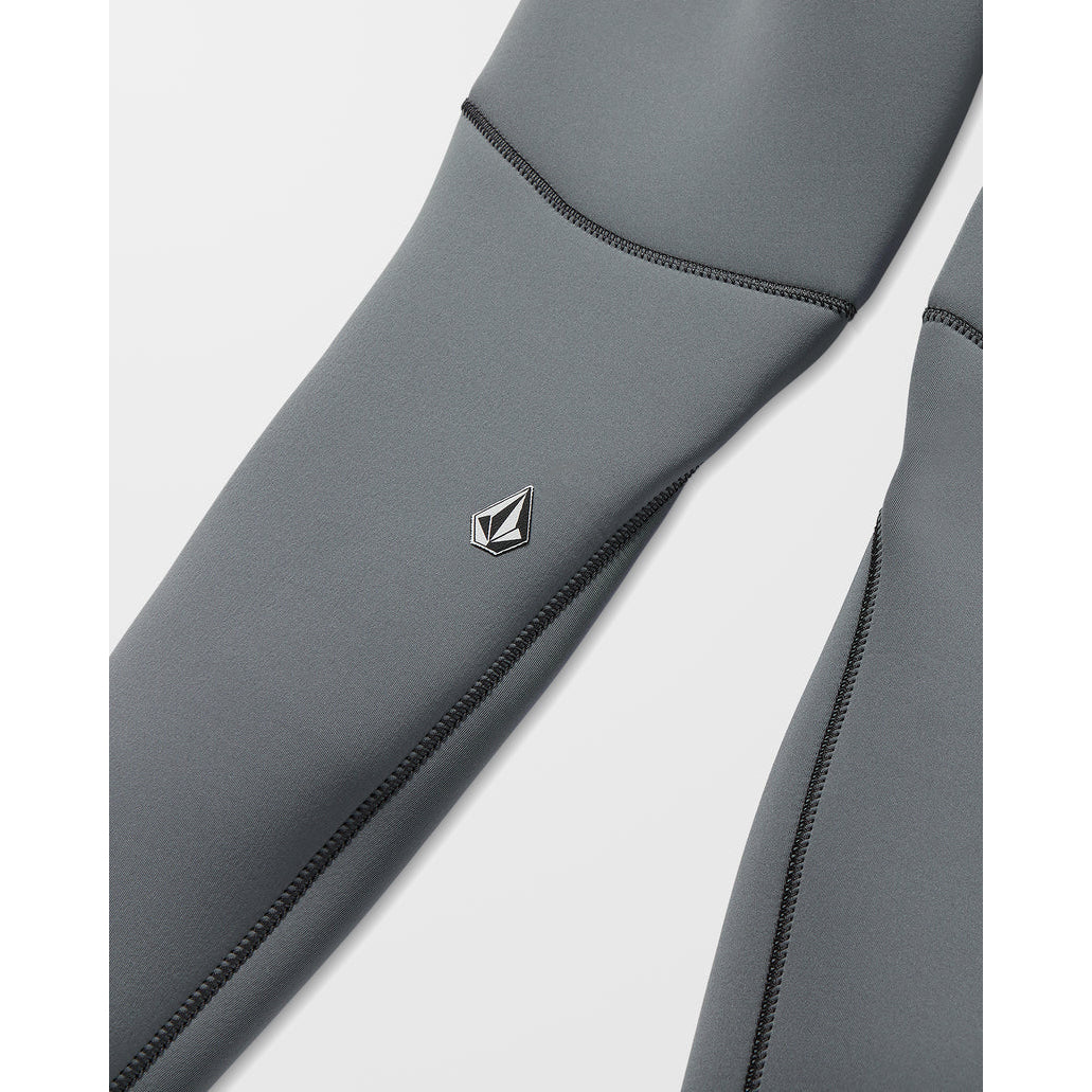 3/2 Boys Volcom Long Sleeve Chest Zip Full Wetsuit - Charcoal