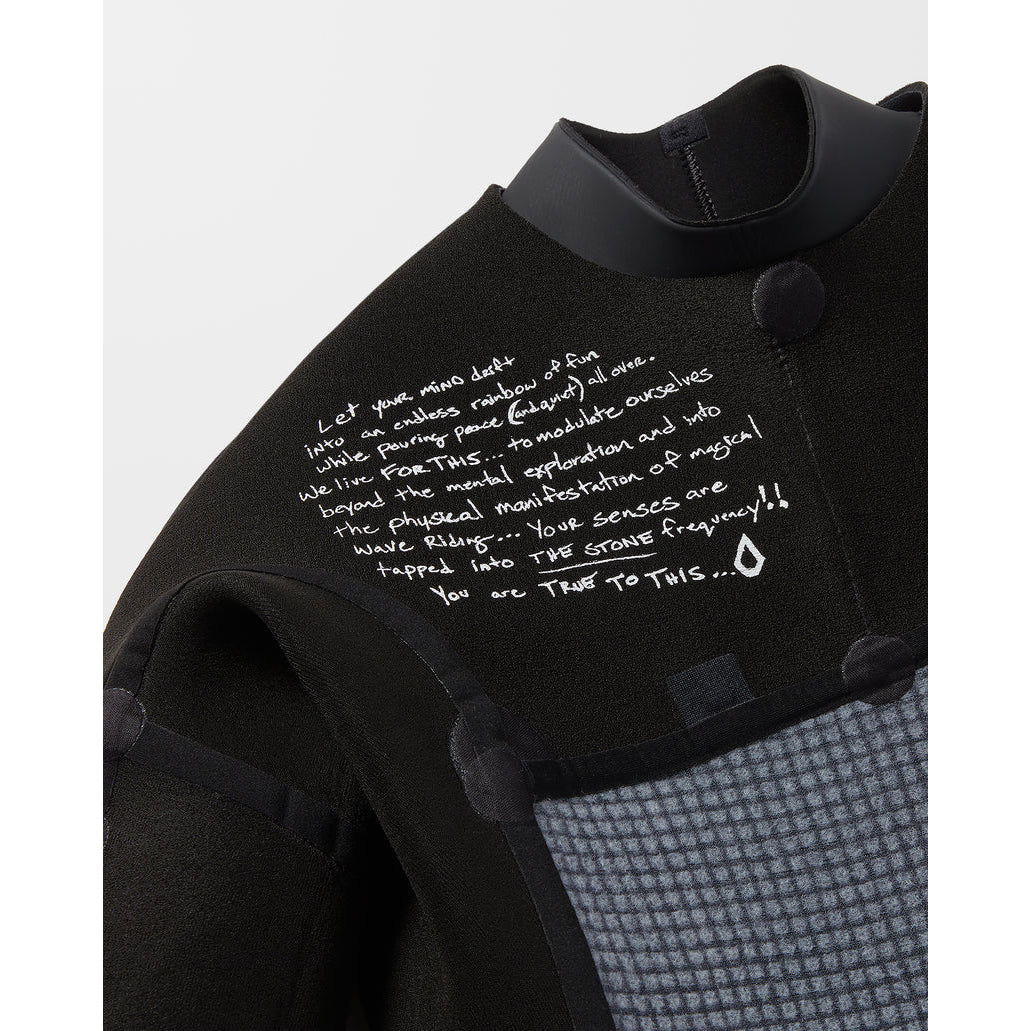 3/2 Boys Volcom Long Sleeve Chest Zip Full Wetsuit - Charcoal