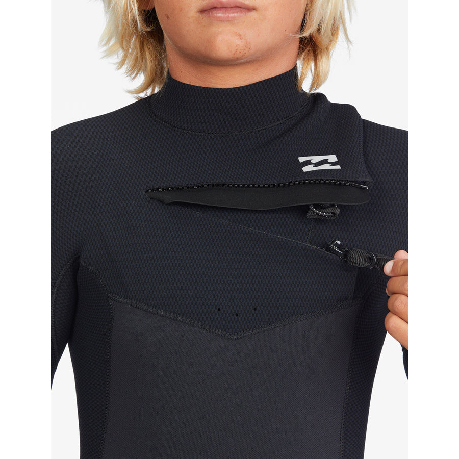 4/3 Boys Billabong Revolution Front Zip Full Wetsuit Black **1-2 WEEKS 🚚**