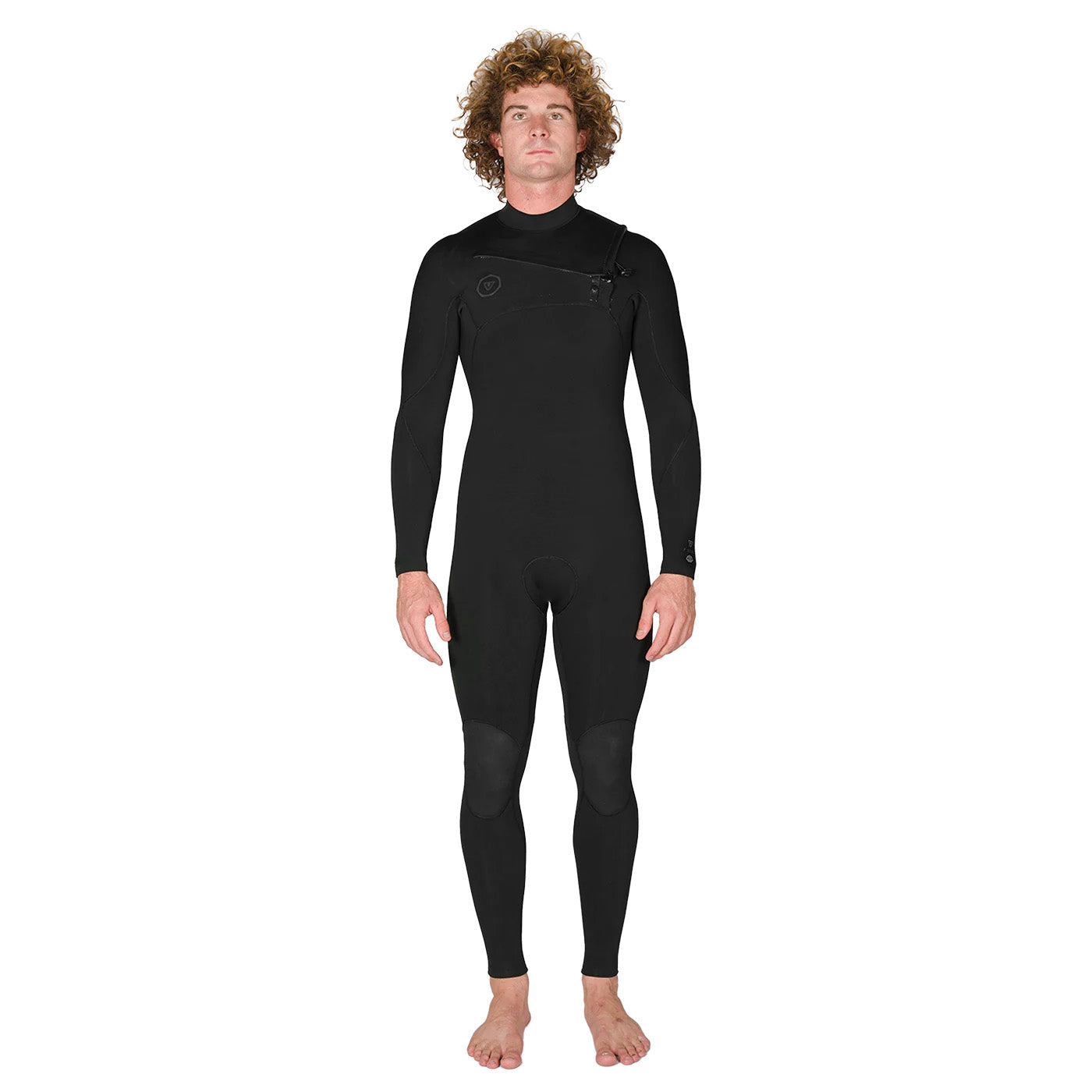 4/3 Mens Vissla 7 Seas FULL Chest Zip - FULL CHEST ZIP - Stealth - Tonal Logos