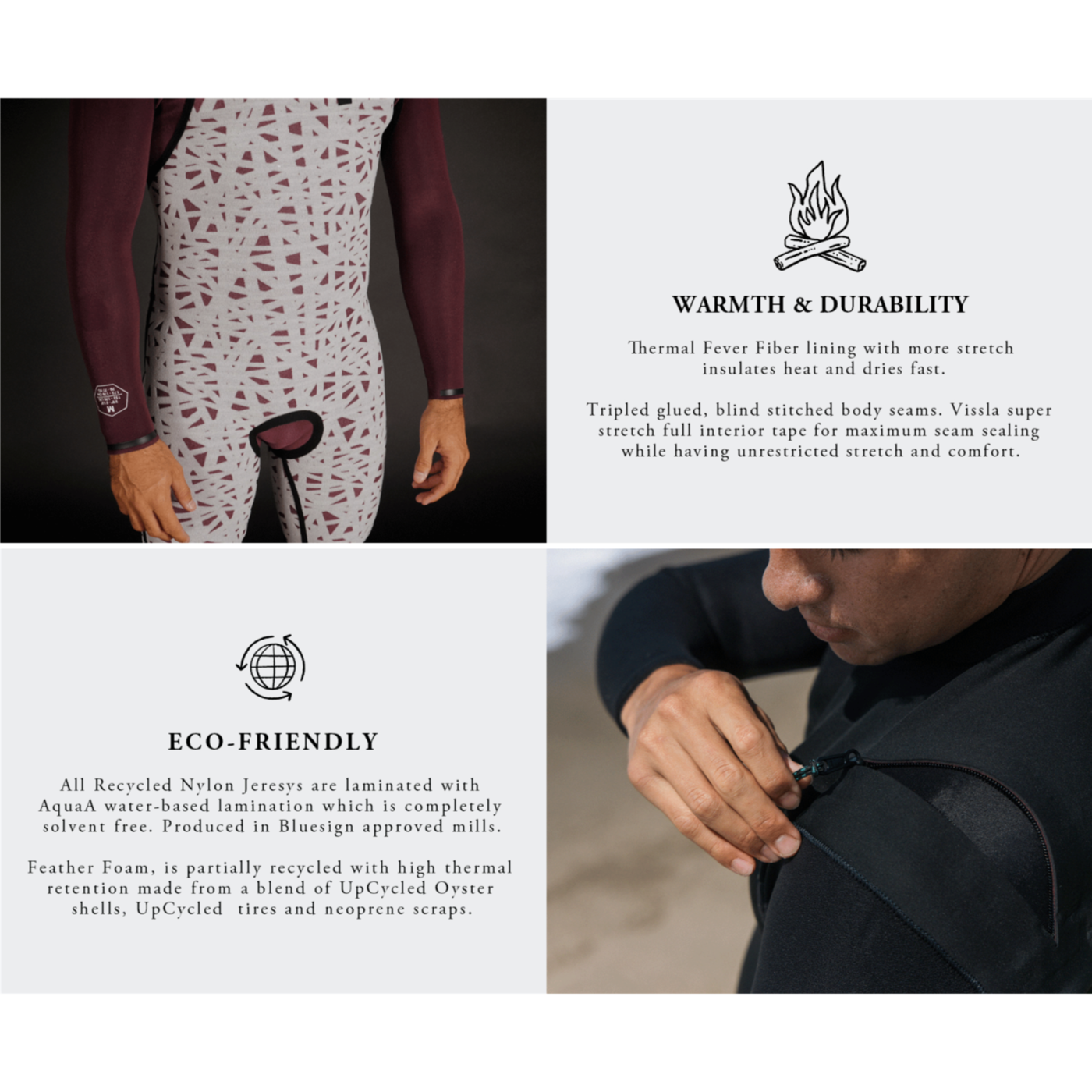 4/3 Mens Vissla New Seas V-Zip - BLK