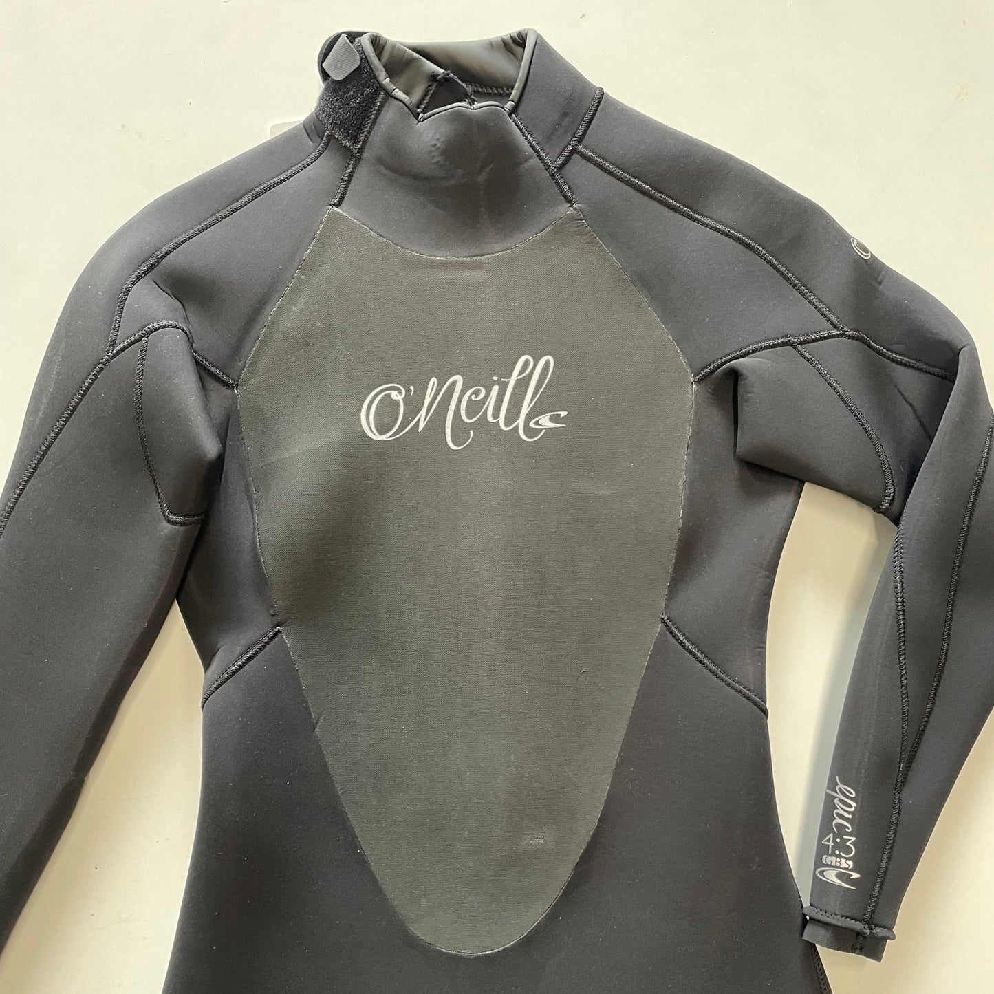 4/3 Womens O'Neill EPIC CT Back Zip Black - Size 8S - REPAIRED DAMAGED*