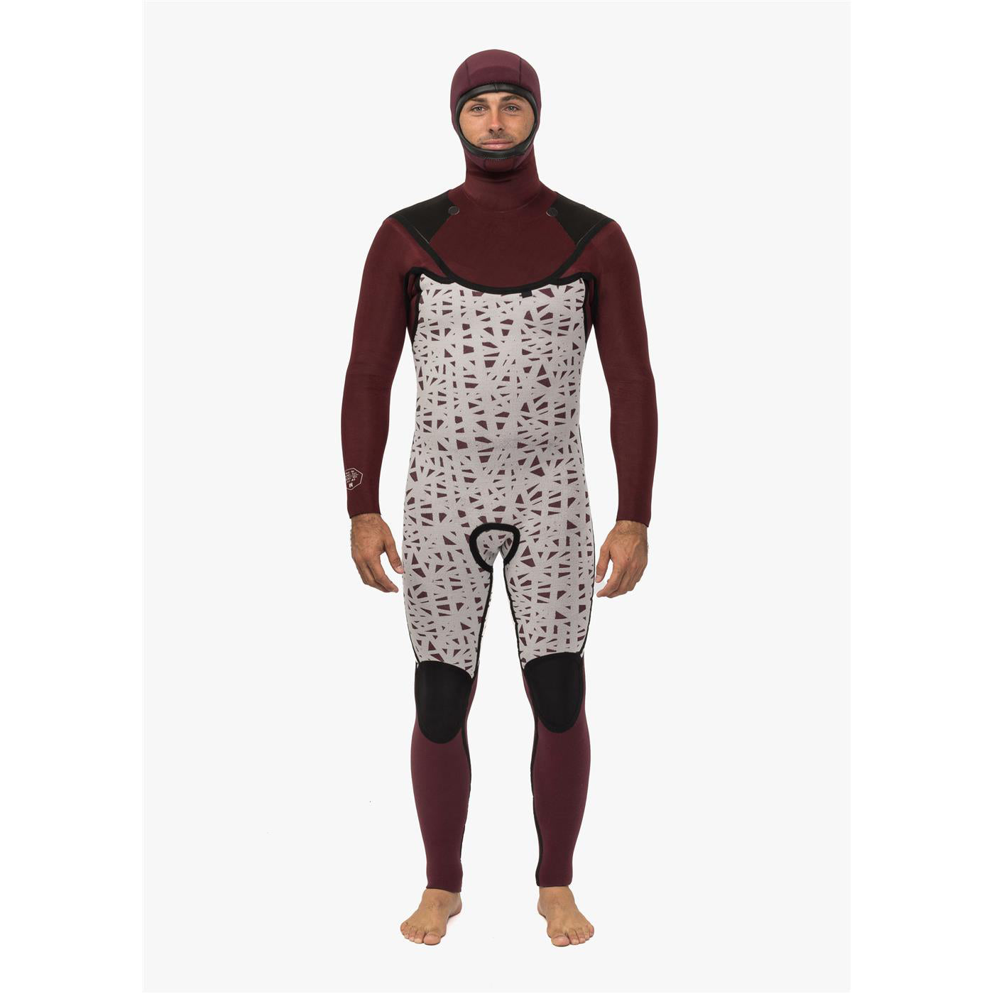 5/4 Mens Vissla Hooded New Seas V-Zip - BLK