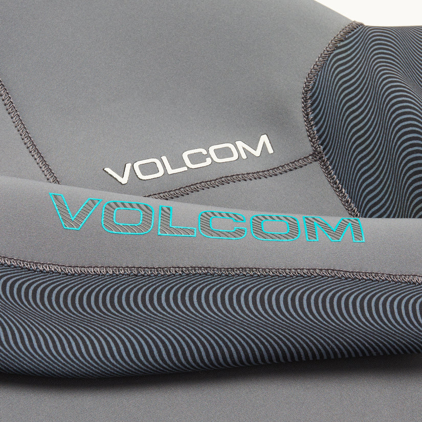 2mm Big Boys Volcom Modulator Chest Zip Long Sleeve Springsuit - Charcoal