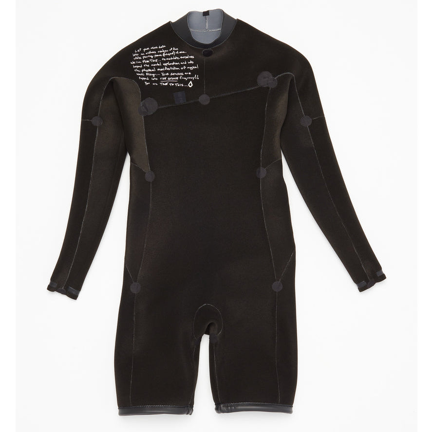 2mm Big Boys Volcom Modulator Chest Zip Long Sleeve Springsuit - Charcoal