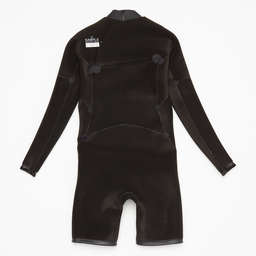 2mm Big Boys Volcom Modulator Chest Zip Long Sleeve Springsuit - Charcoal