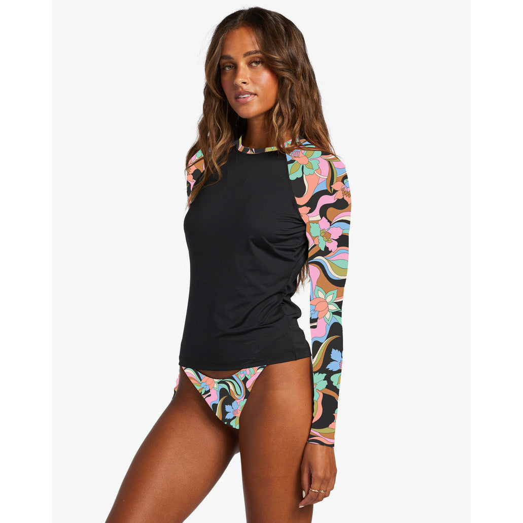 Billabong - Don't Trip Long Sleeve UPF 50 Rashguard - Black Pebble