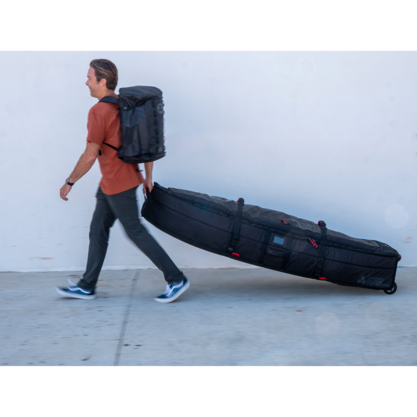 Channel Islands Board Cover - QUAD Wheeled TRAVELER BOARD Black