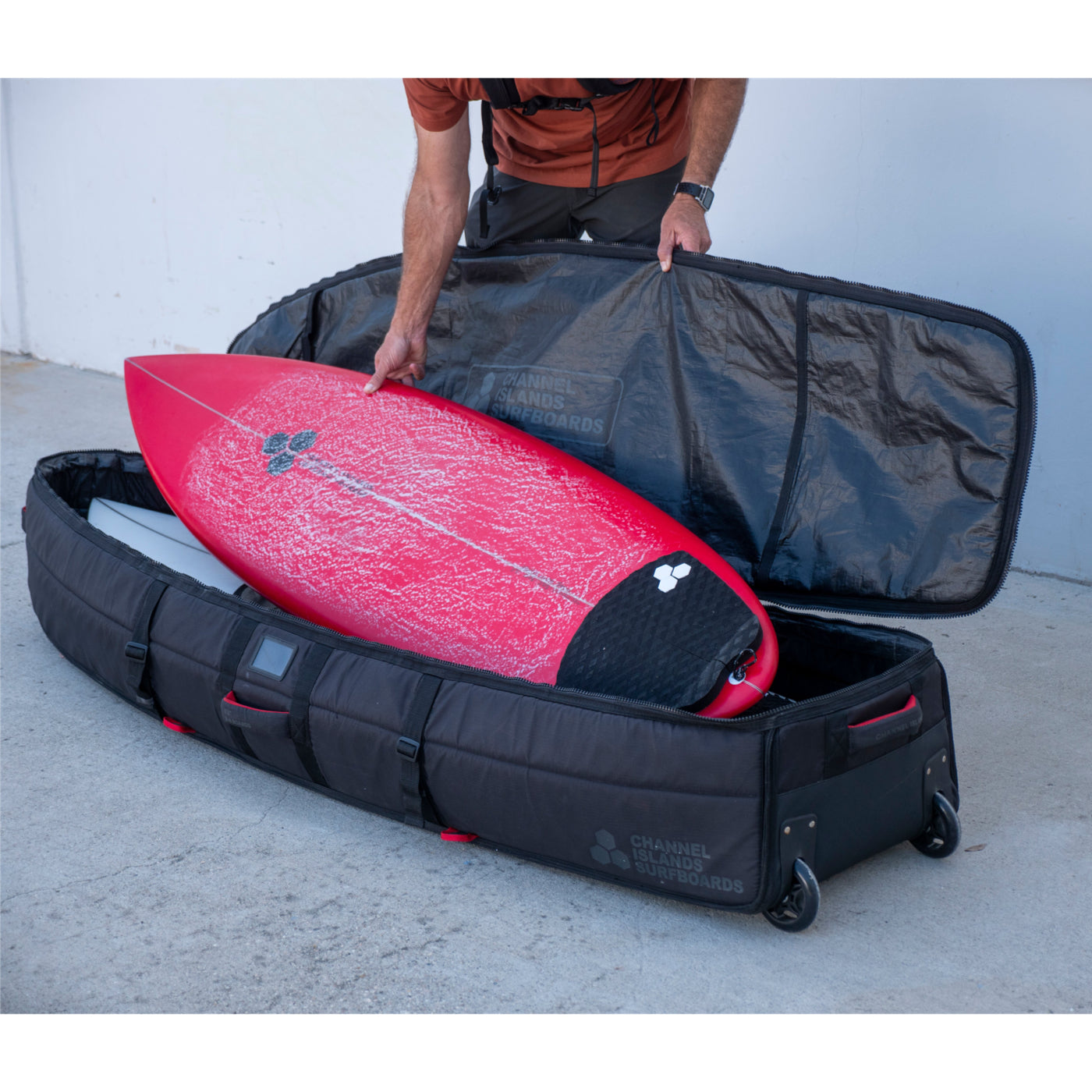 Channel Islands Board Cover - QUAD Wheeled TRAVELER BOARD Black
