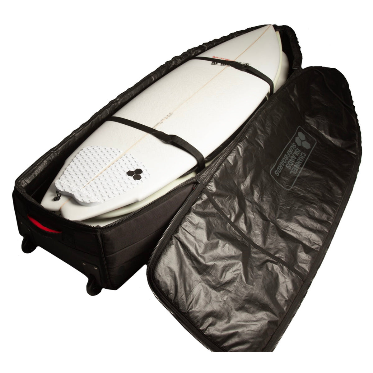 Channel Islands Board Cover - QUAD Wheeled TRAVELER BOARD Black