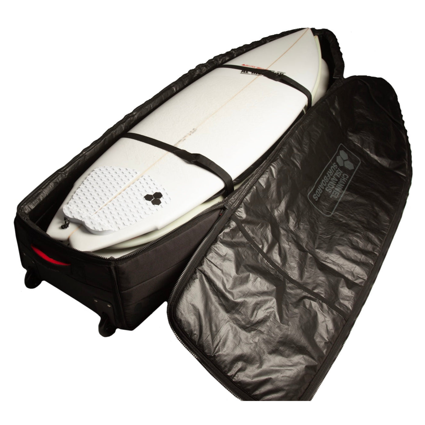 Channel Islands Board Cover - QUAD Wheeled TRAVELER BOARD Black