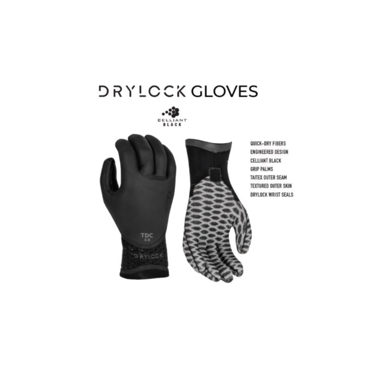 Gloves 3mm XCEL Drylock 5-Finger - Surf Ontario
