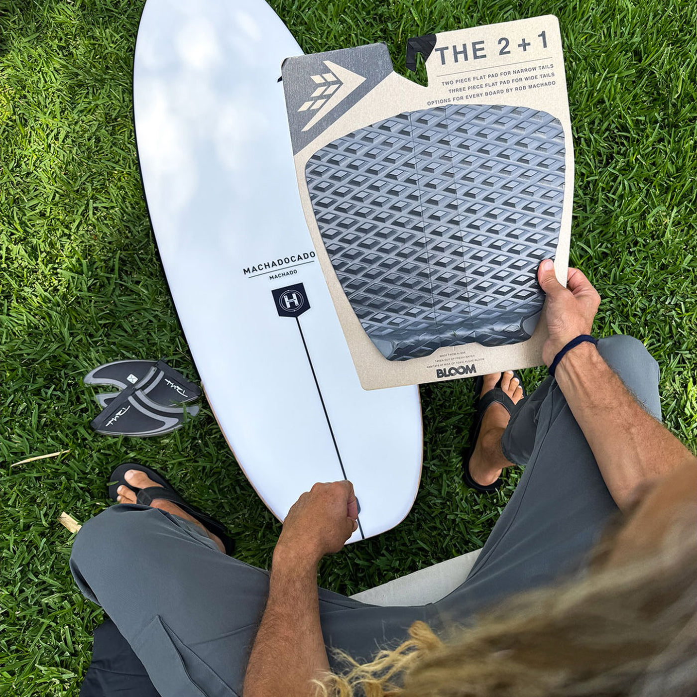 Deck pads - Firewire - 2+1 Flat Traction Pad - Charcoal/Black