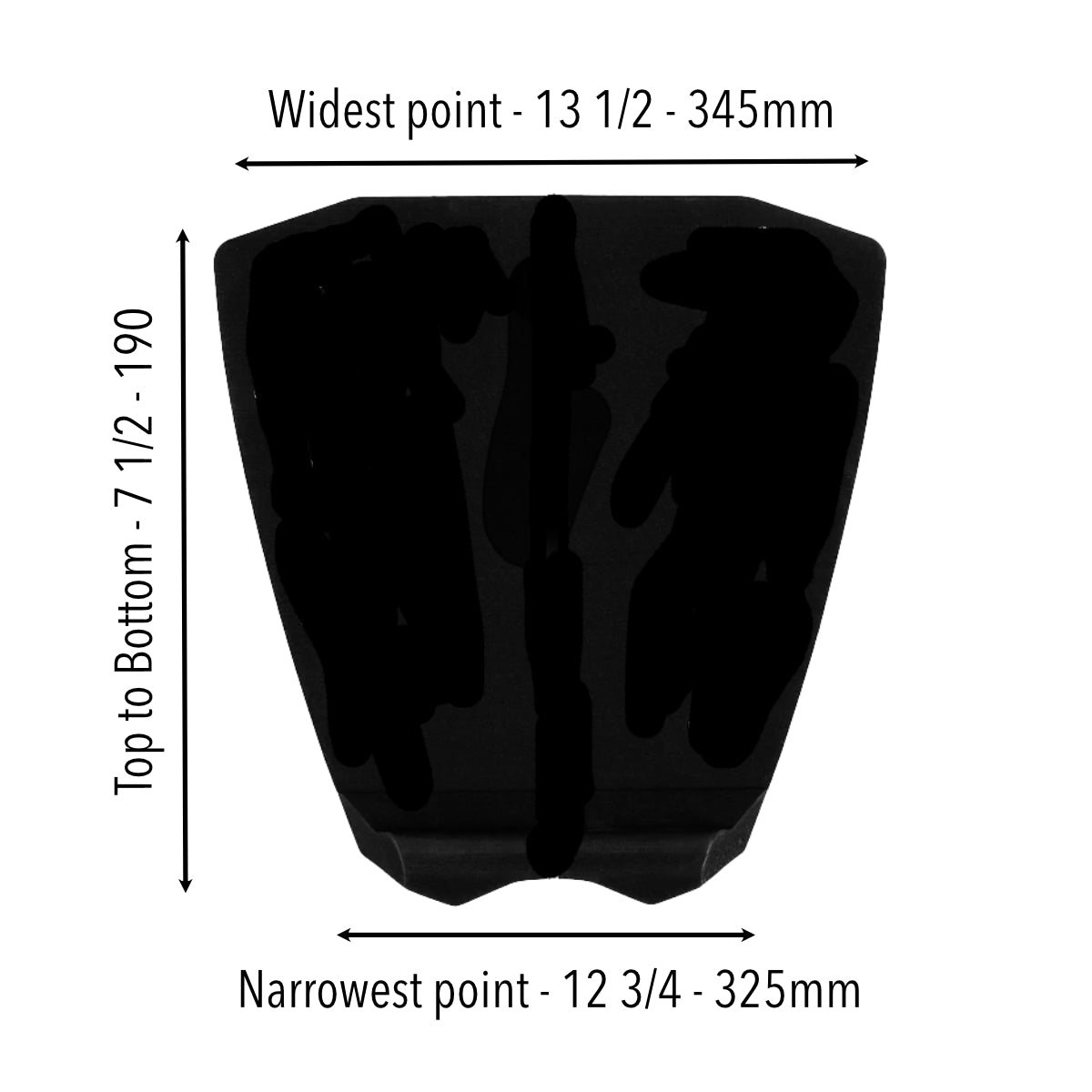 Deck pads - Firewire - 2+1 Flat Traction Pad - Charcoal/Black