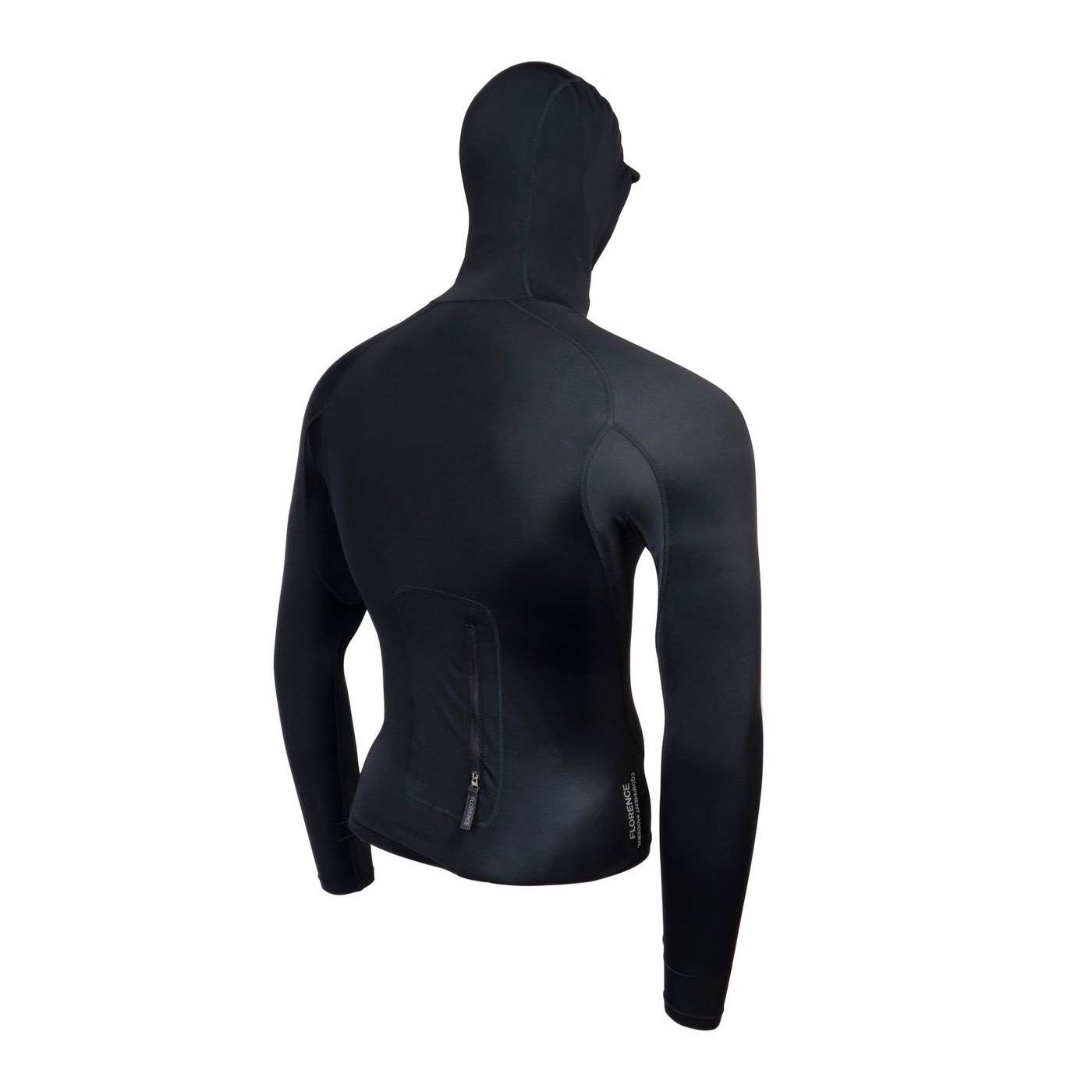 Florence Marine X Long Sleeve Utility Pocket Hooded Rashguard - BLACK