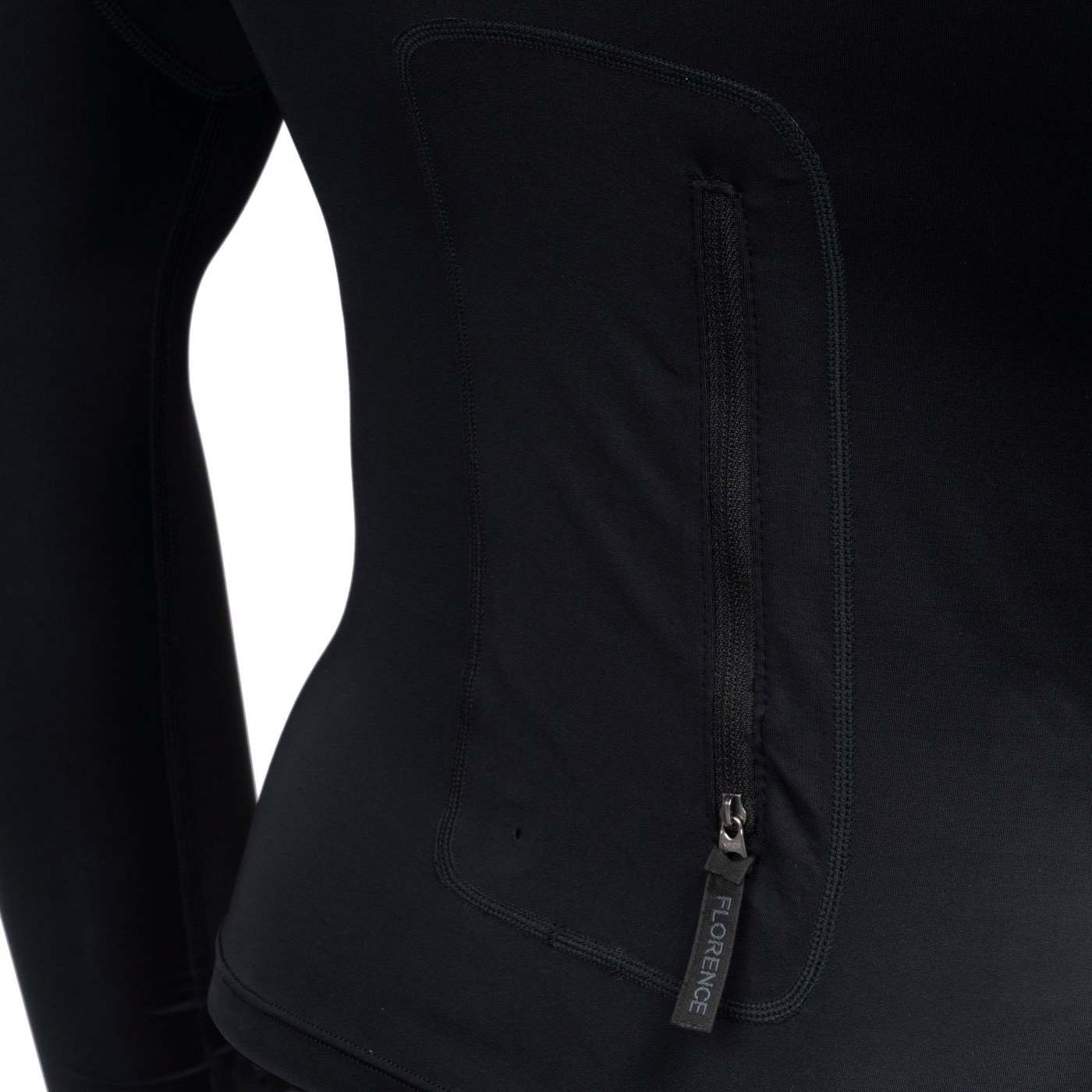 Florence Marine X Long Sleeve Utility Pocket Hooded Rashguard - BLACK