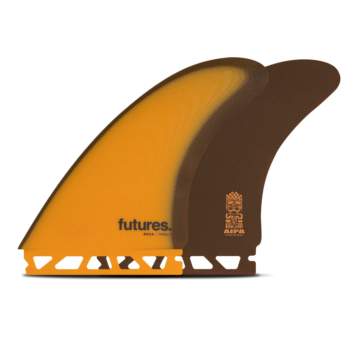 Futures - TWIN + 1 - AKILA TWIN +1 - Fiberglass - Orange/Brown