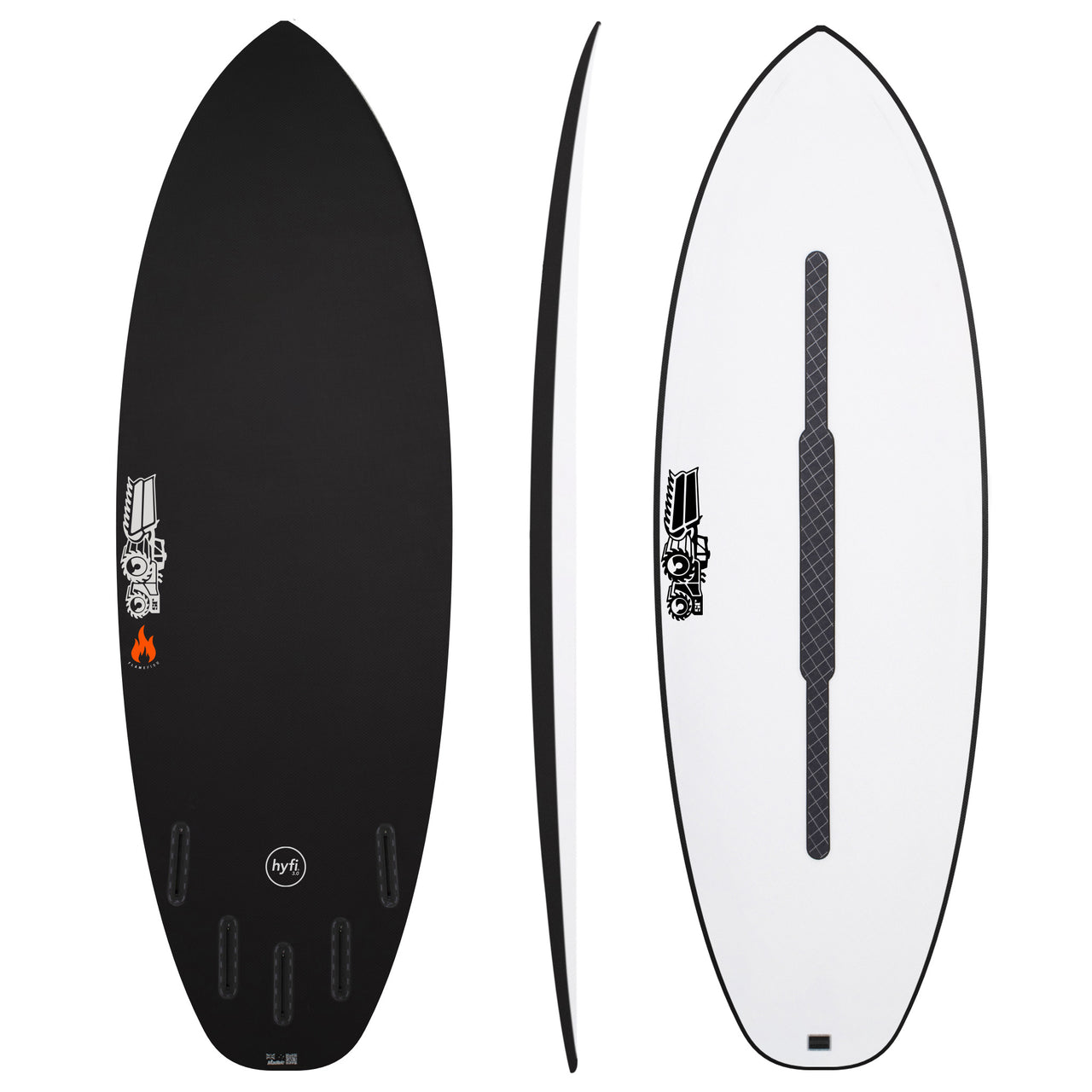 JS Industries - Flame Fish 5'6" Squash HYFI 3.0 Futures 5 Fins