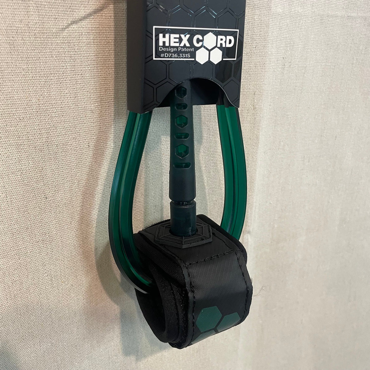 Leash - Channel Islands - 7 1/4 Hex Cord Standard Leash - Green