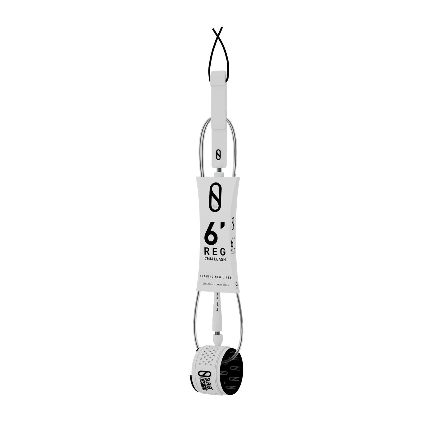 Leashes - Slater Designs - 6'0 Regular 7mm Black/White