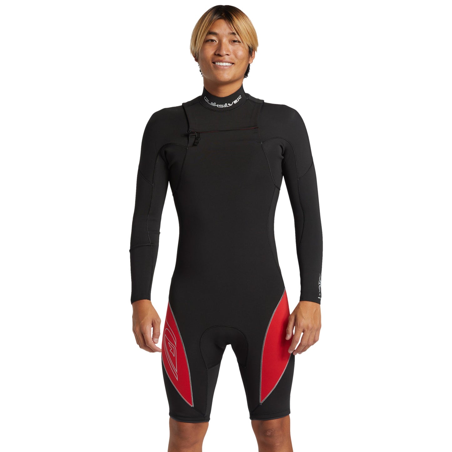 2/2 Mens Quiksilver Mercury Spring Long Sleeve Full Zip - High Risk Red **1-2 WEEKS š**