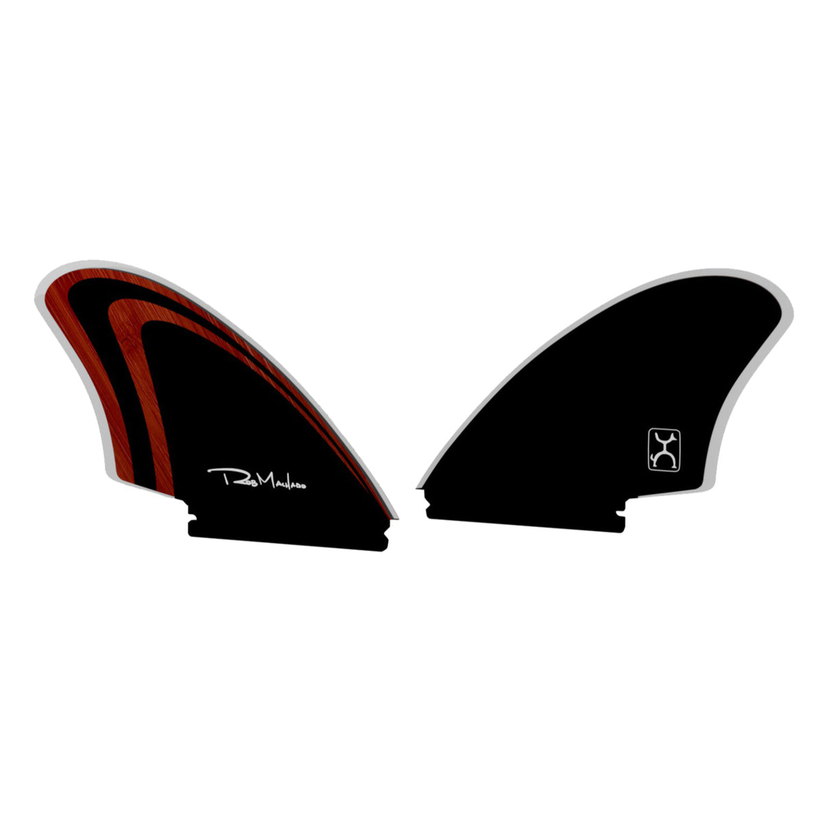 Endorfins TWIN - Machado Twin Keel single tab - Red / Black (SCREWS INTO  FUTURES FIN BOX)