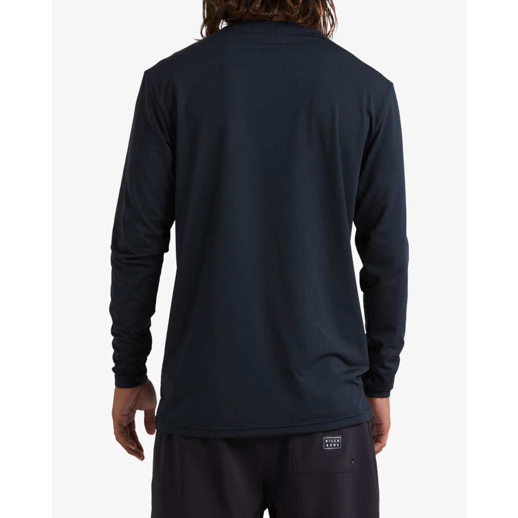 Men's Rash Guard -  Billabong D-Bah Loose Fit Long-Sleeve Rashguard - Black