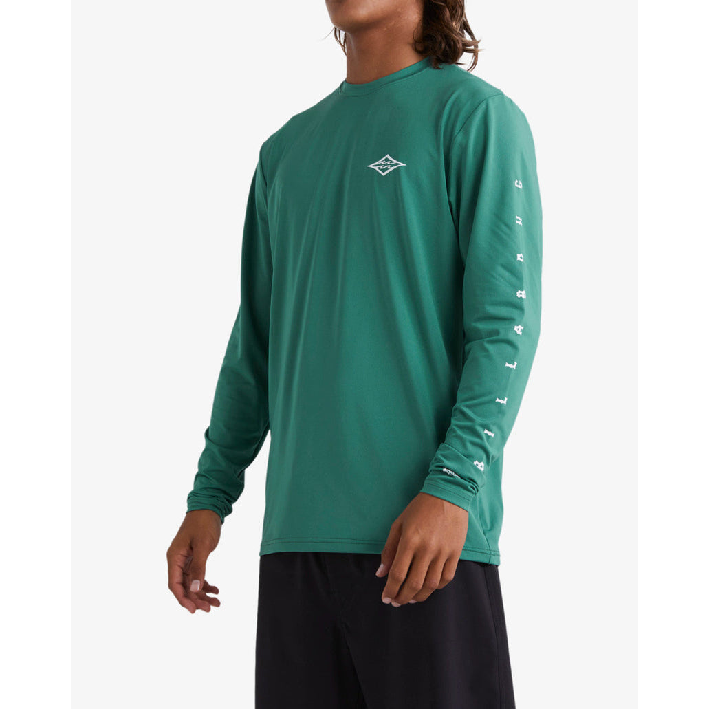 Men's Rash Guard - Billabong Unity Loose Fit Long Sleeve Surf Tee - Billiard