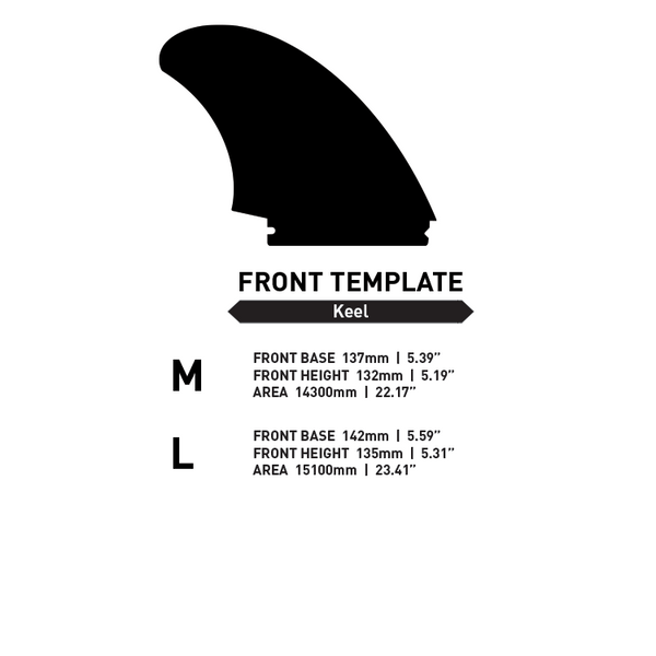 Endorfins TWIN - Tomo Max Keel single tab - Medium (SCREWS INTO FUTURES FIN BOX)