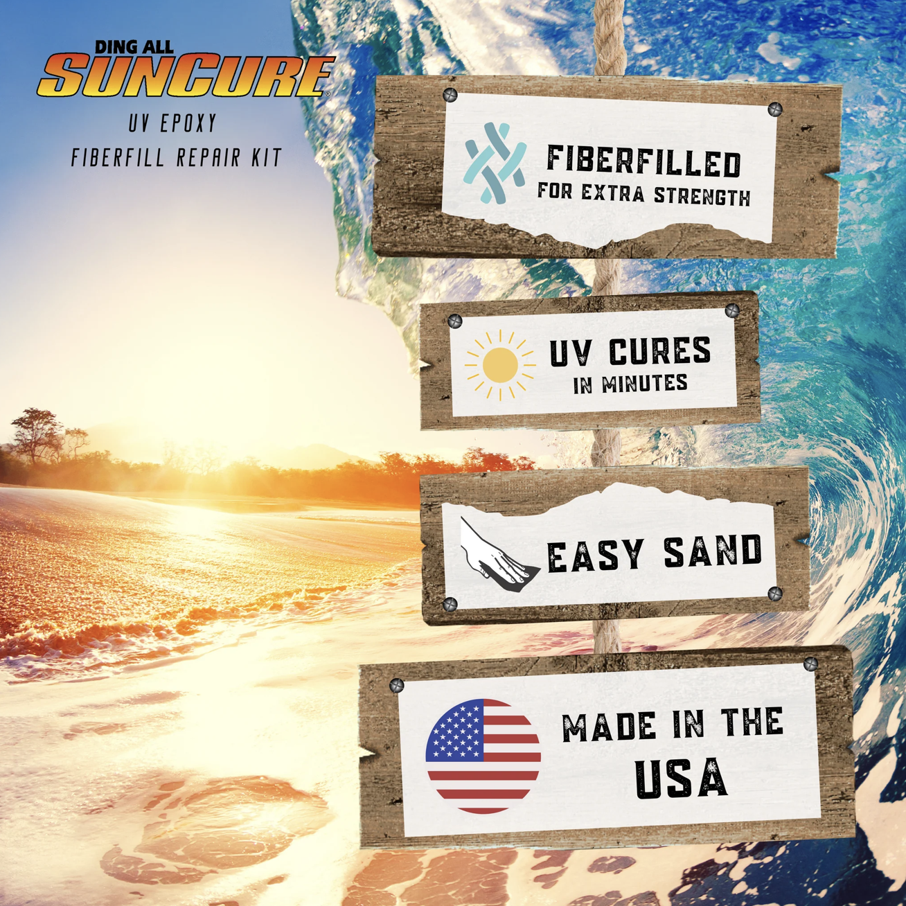 Ding Repair - Sun Cure® Epoxy Fiberfill Kit - Surf Ontario