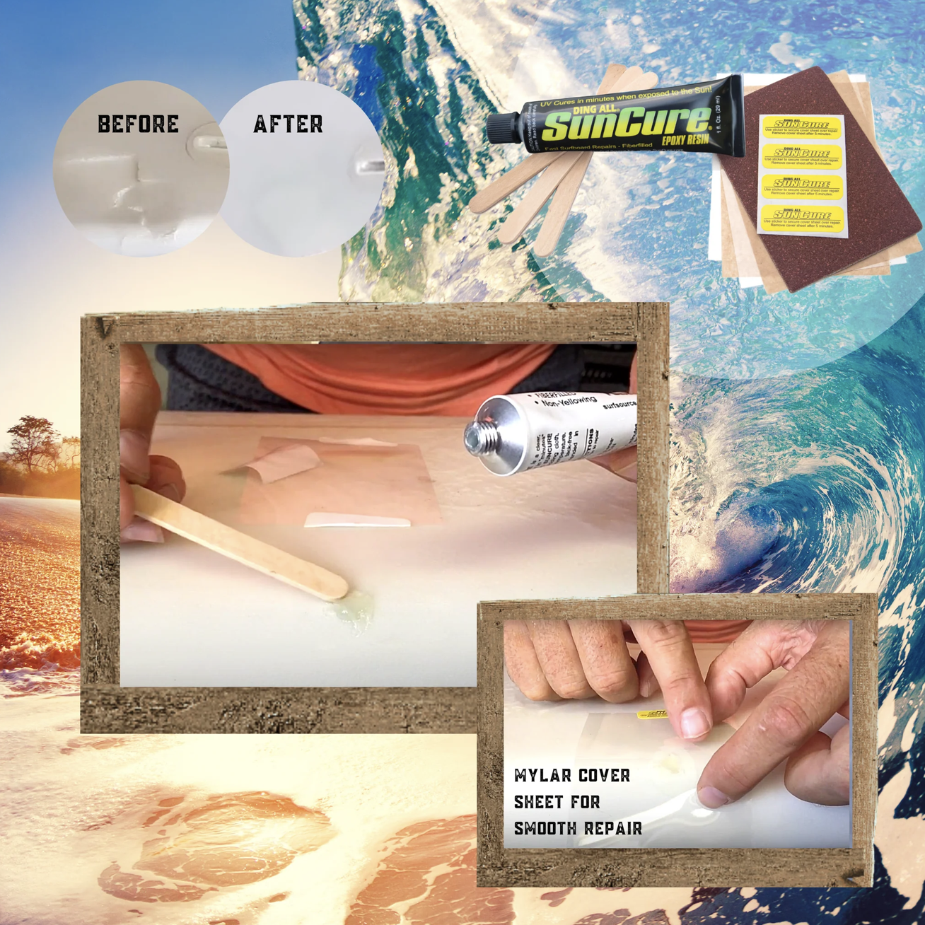 Ding Repair - Sun Cure® Epoxy Fiberfill Kit - Surf Ontario