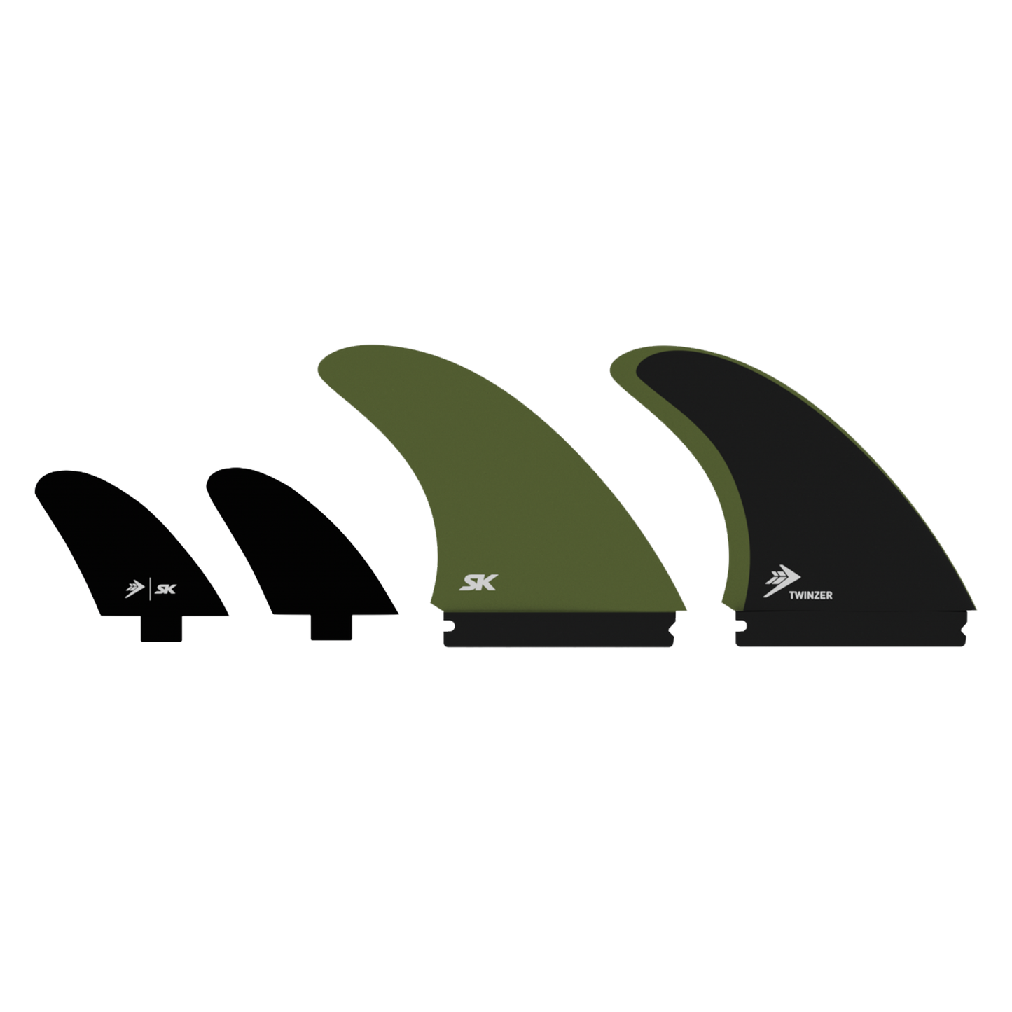 Endorfins TWIN - STU KENSON TWINZER FIN SET - Large (SCREWS INTO FUTURES FIN BOX)