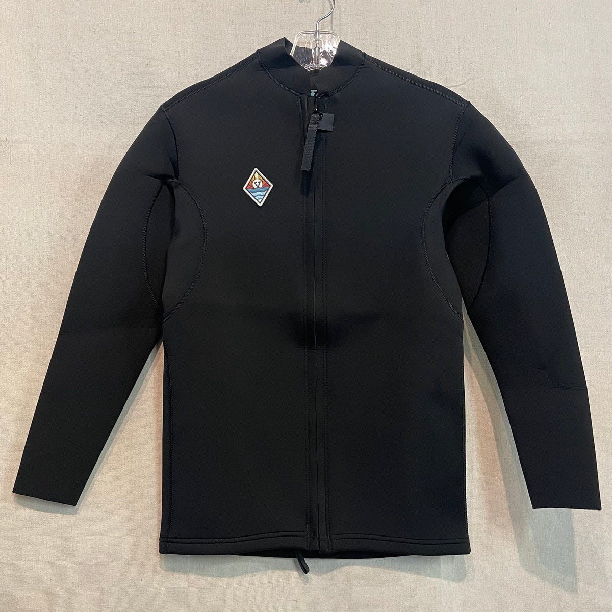 2mm Mens Vissla Solid Sets 2mm Front Zip Jacket Black