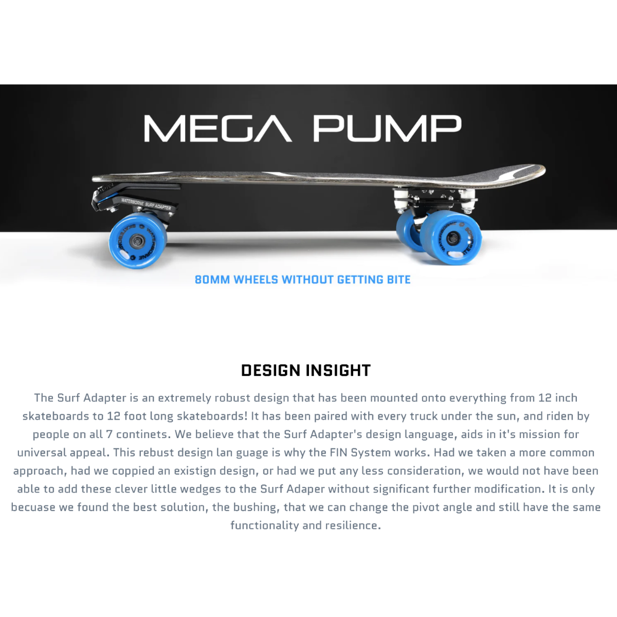 WATERBORNE SKATEBOARDS - Surf and Rail Adapter Fin System