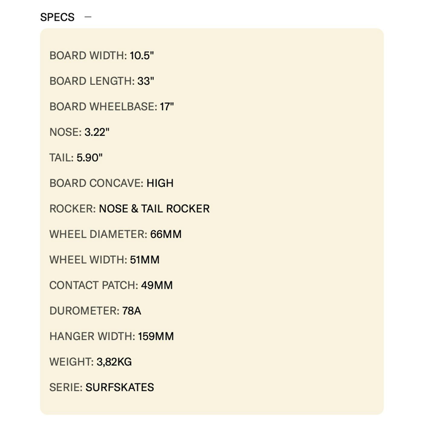 YOW Arica 33" Surfskate - High Performance Series Surfskate