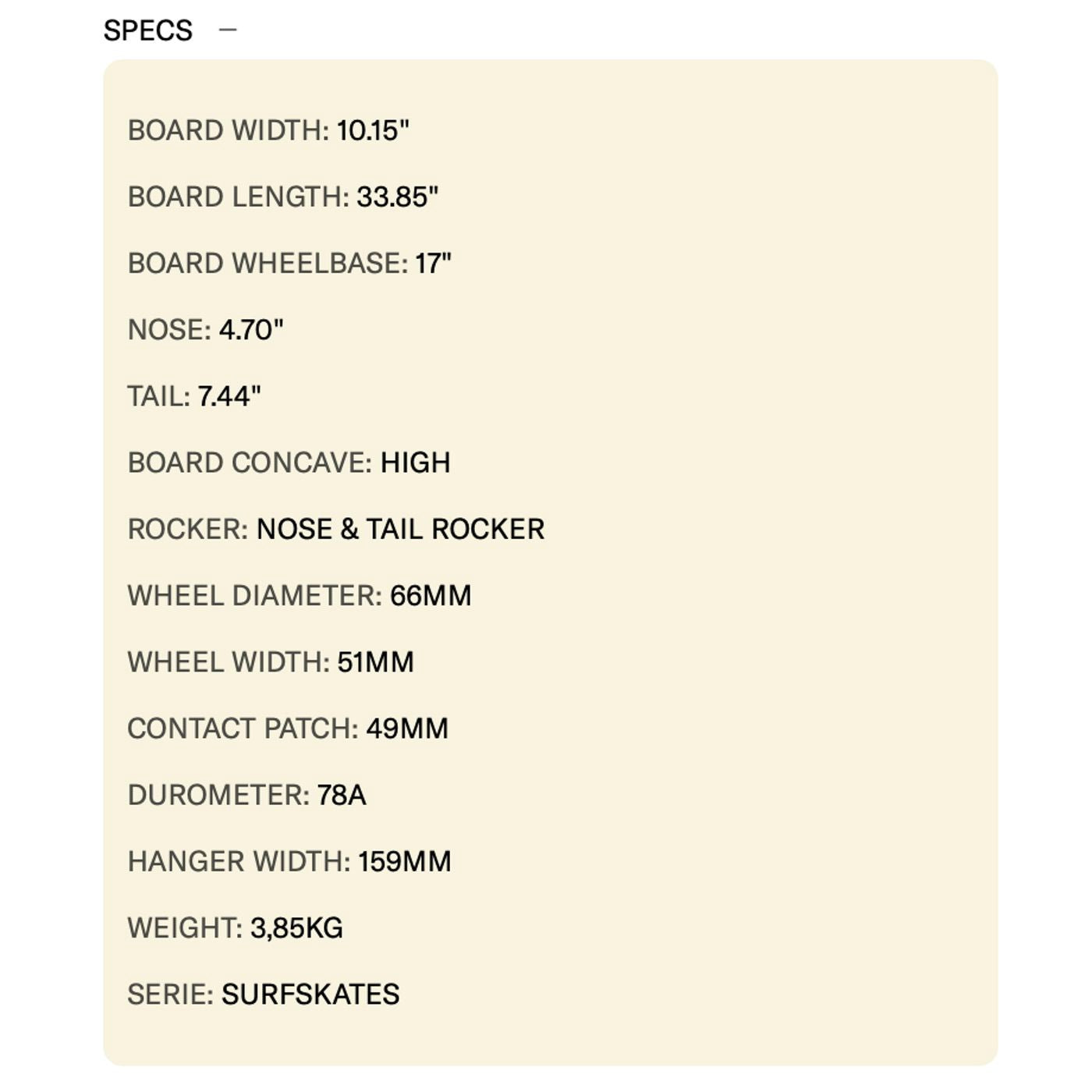 YOW Outer Banks 33.85" - High Performance Series Surfskate
