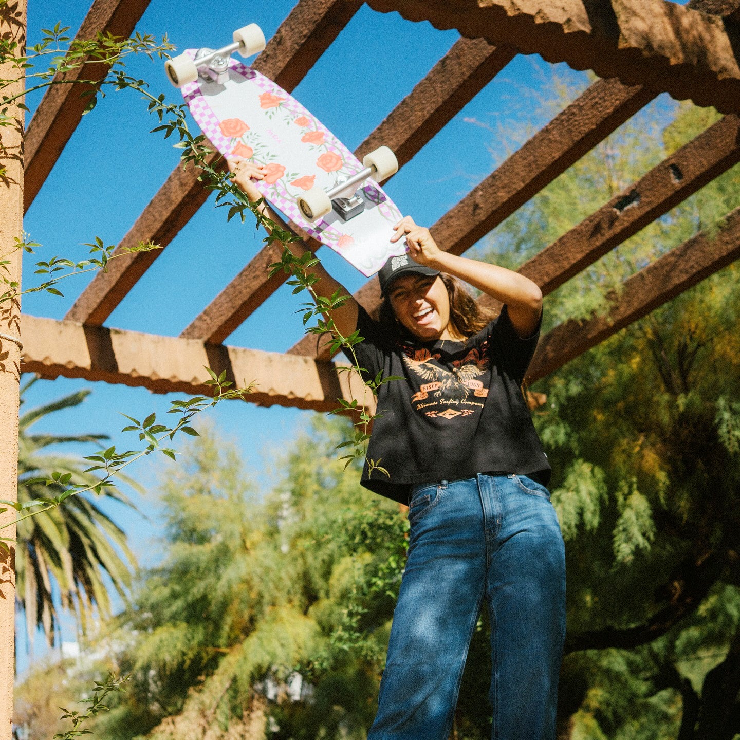 YOW Sophia Medina Roses Fish 32.5" Surfskate