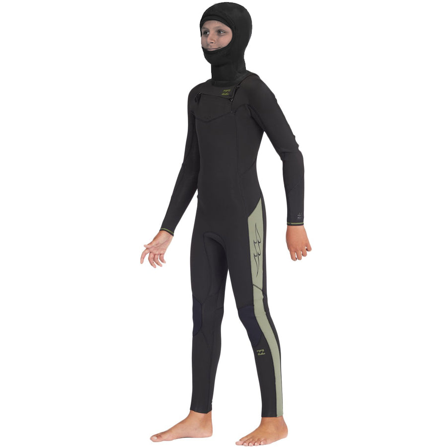 5/4 Youth / Boys Billabong Absolute Hooded Full Wetsuit (Black/Brown) **1-2 WEEKS 🚚**