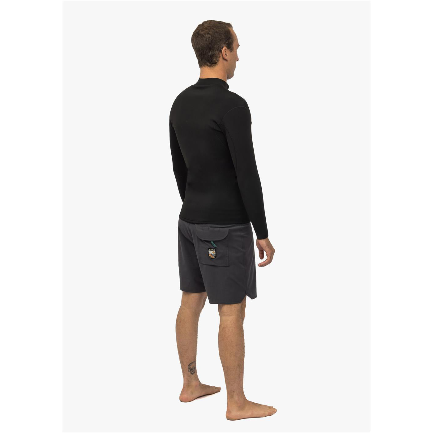 2mm Mens Vissla Solid Set Front Zip Jacket - DST - Dark Slate