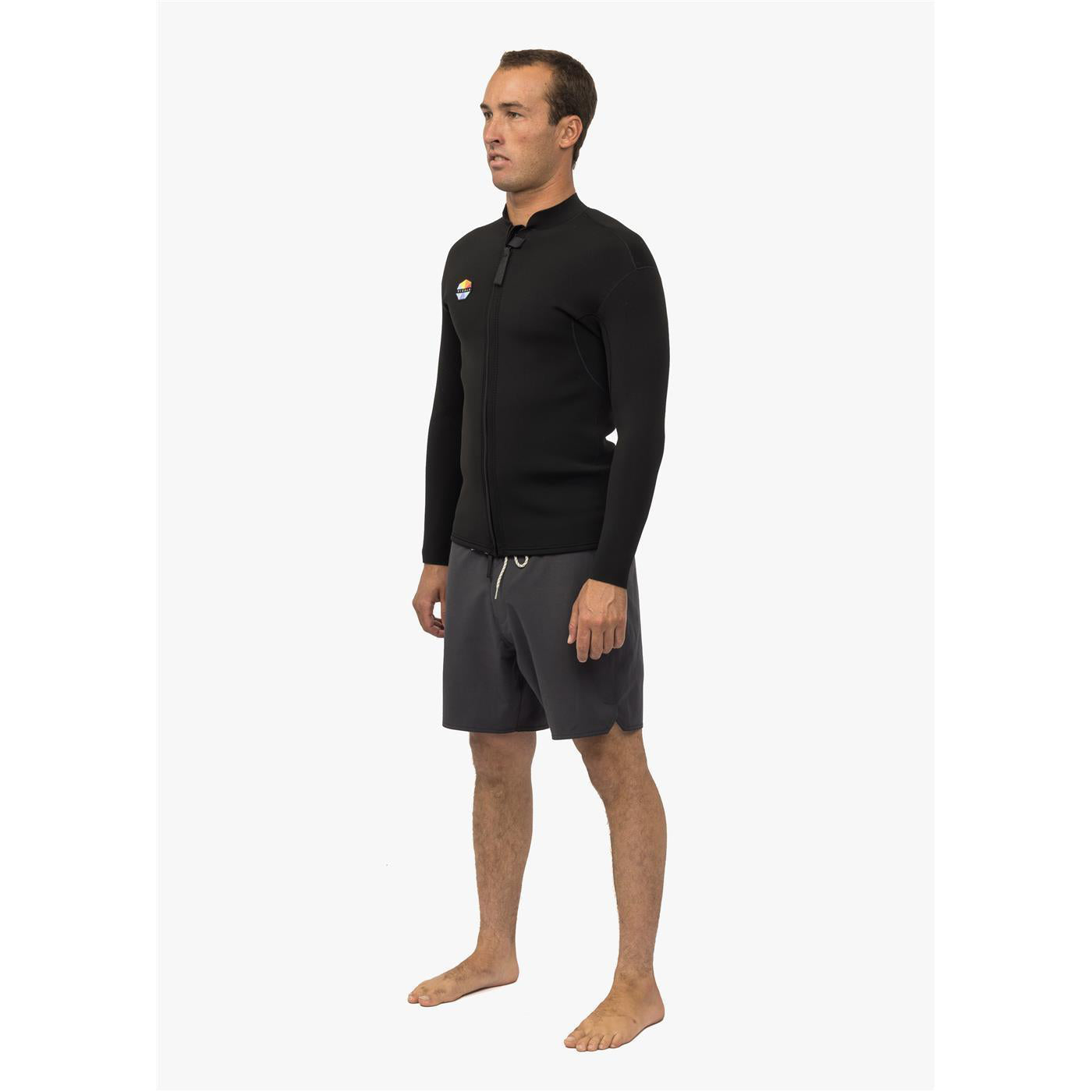 2mm Mens Vissla Solid Set Front Zip Jacket - DST - Dark Slate