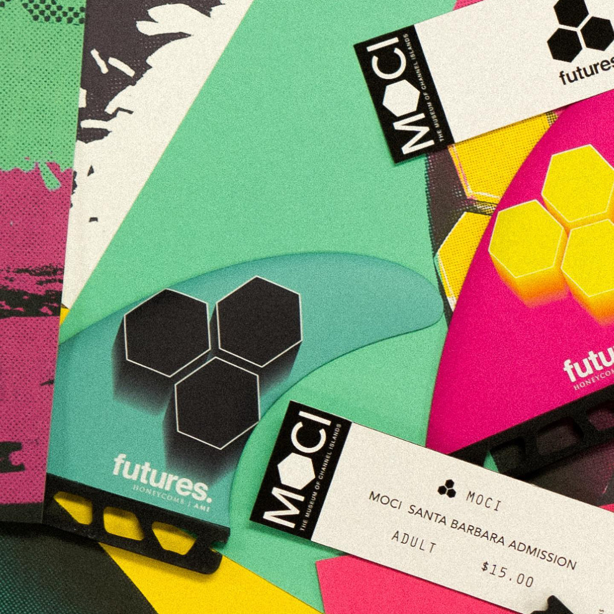 Futures - THRUSTER - AM3 HC - PINK/YELLOW - Small