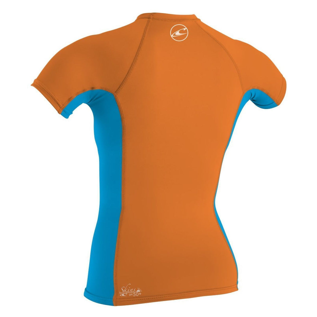Youth Girls Rashies O'Neill 4175 Skins S/S Crew AQ1-Papaya/Sky/Papaya